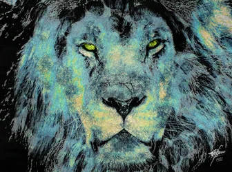 Majestic Blue Lion