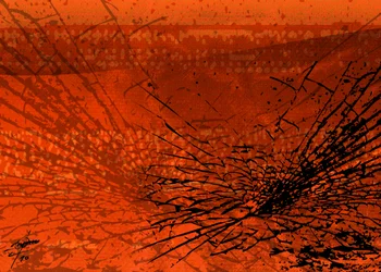 Shattered Orange Abstract