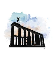 Skateboarding Ancient Columns
