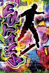 Urban Skater Graffiti