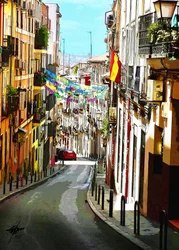 Vibrant Spanish Street