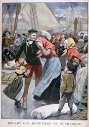 Departure of the cod-fishing boats from Dunkirk