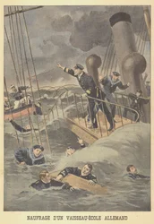 Sinking of a German Training Ship