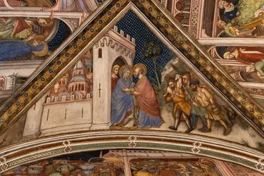 Detail: Anna and Joachim meeting at the golden door of Jerusalem