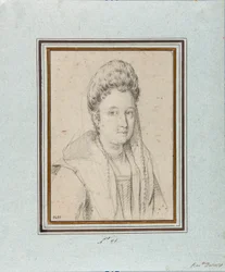 Portrait of Costanza Sforza di Santa Flora, Duchess of Sora and Wife of Giacomo Boncompagni. Drawing by Ottavio Leoni. Genes, Musei di Strada Nuova, inv 2431