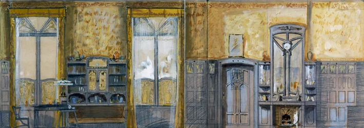 Project for study of Grand Duke Ernst Ludwig von Hessen-Darmstadt (1868-1937), designed by Otto Eckmann (1865-1902). 19th century