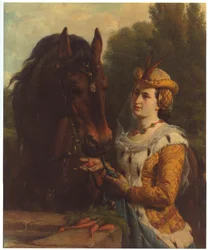 Jacoba van Beieren with Her Horse