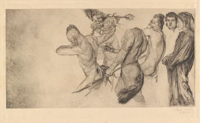 Dante and Virgil Visiting Hell (Inferno Canto 22)