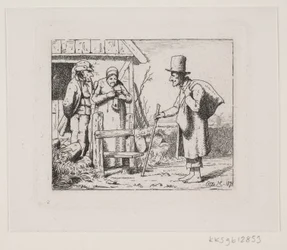 Figures at a Farmhouse