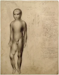 Standing Boy Nude (Study for Algrafie, 1923)