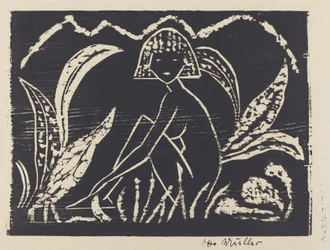 Nude Figure of a Girl in a Landscape