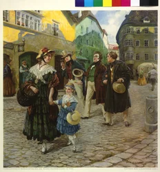 Franz Schubert at a Stroll with Friends