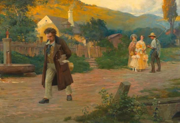 The Lonely Master Beethoven on a Walk Near Vienna