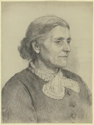 Portrait of an Elderly Lady Facing Right