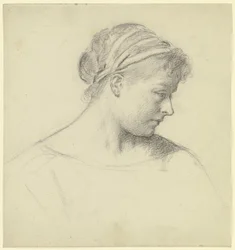 Head of the Seated Woman from „Preparation for the Costume Ball“