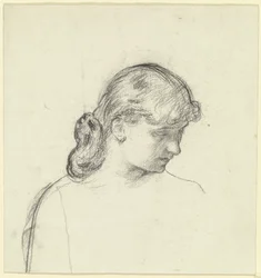 Head of the Standing Woman at the Chair from "Preparation for the Costume Ball"