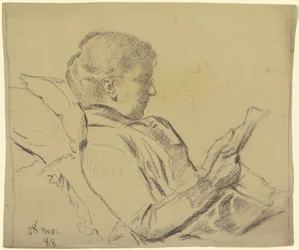 Luise Scholderer, Reading a Newspaper