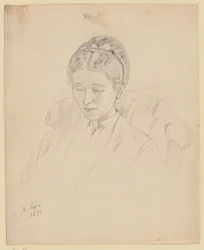 Luise Scholderer, Seated in an Armchair