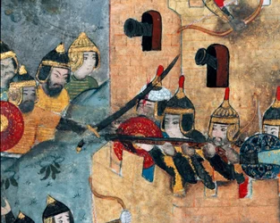 Battle Scene Between the Ottoman Army of Murad III and the Defenders of a Stronghold (detail)