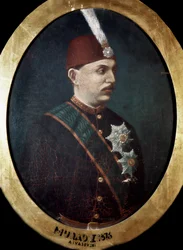 Ottoman Empire: Portrait of Sultan Mehmed Murad V. Painting. 1876. Topkapi Sarayi Istanbul Library