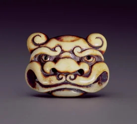 Netsuke Depicting the Face of an Oni Demon