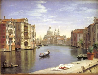 View of the Grand Canal, Venice. In the Background S. Maria della Salute
