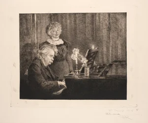 Edvard and Nina Grieg at the Piano