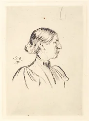 Portrait of Anna Ancher, profile