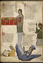Four Muses From Regia Carmina by Convenevole da Prato