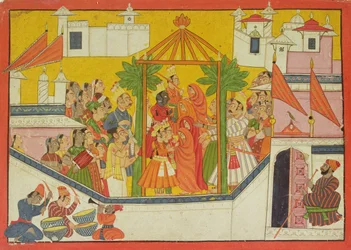 The Marriage of Rama and His Brothers from the Sangri Ramayana, Kulu-Mandi, Himachal Pradesh