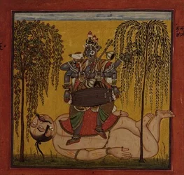 Bhadrakali, from a Tantric text, Basohli, Himachal Pradesh