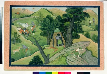 Rama and Lakshmana Wandering in Search of Sita, from the Ramayana, Kangra, Himachal Pradesh