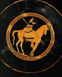 Rider, Centre Medallion of a Red-Figured Cup from Vulci