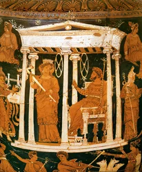 Hades and Persephone in Their Palace in the Underworld (pottery)
