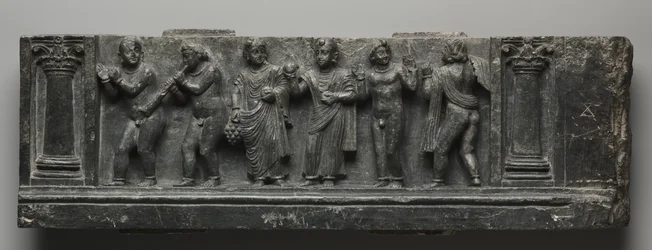 Bacchanalian Relief, Pakistan, Gandhara, Buner area, early Kushan Period (AD 1-320)