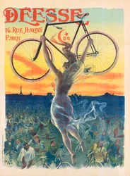French Art Nouveau Poster for Deesse Bicycles, c.1898