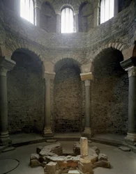 View of the interior of the baptistery, 5th century