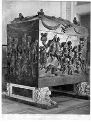 Sarcophagus of St. Helena Depicting Roman Cavaliers and Barbarian Prisoners