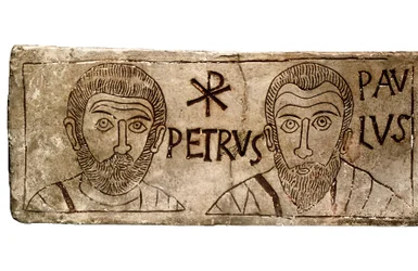 Sarcophagus Depicting Apostles Peter and Paul, Early Christian Civilization