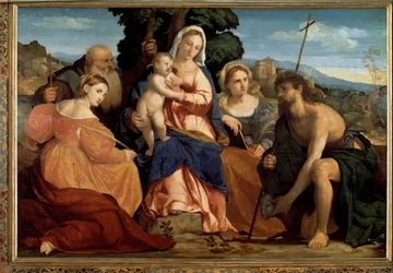 Virgin with Child with St Catherine and St Celestine and John the Baptist and Barbara