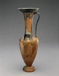 Loutrophoros Hydria with Wedding Procession, 480-460 BC
