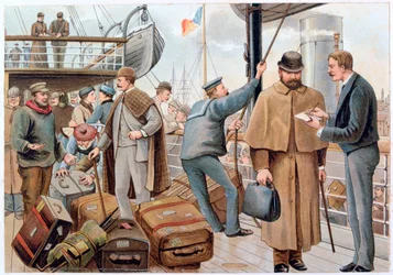 Passengers Joining a P&O Liner in the Thames, c. 1890