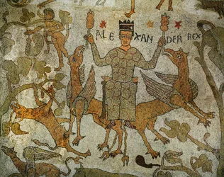 Alexander the Great on a Throne