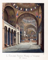 The interior of the Basilica of San Marco in Venice