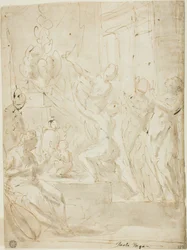 Figures at an Altar or Classical Sacrifice