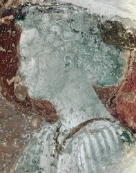 Scenes of monastic life: head of angel (detail)