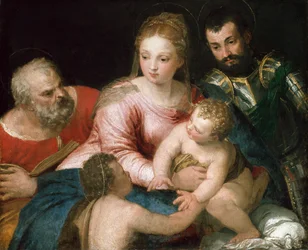 The Holy Family with the young St John the Baptist and St George, early 1550s