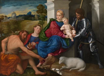 The Virgin and Child with Saints John the Baptist, Mary Magdalene and George (possibly), c.1524