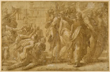 Christ with his Disciples Healing the Lepers