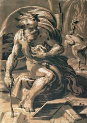 Diogenes, engraved by Ugo da Carpi (1470/80-1532)